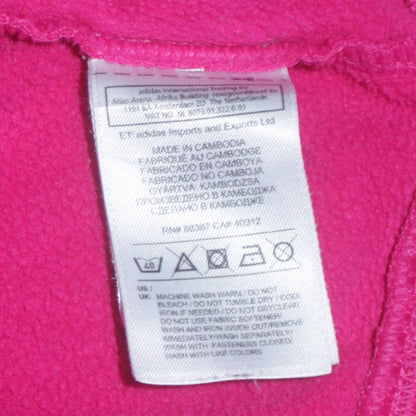 Adidas Girls Pink Full Zip Hooded Fleece Hoodie 13-14 Years ClimaWarm