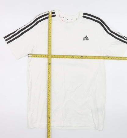Adidas Boys White Short Sleeve Crew Neck Sports T-Shirt 13-14 Years