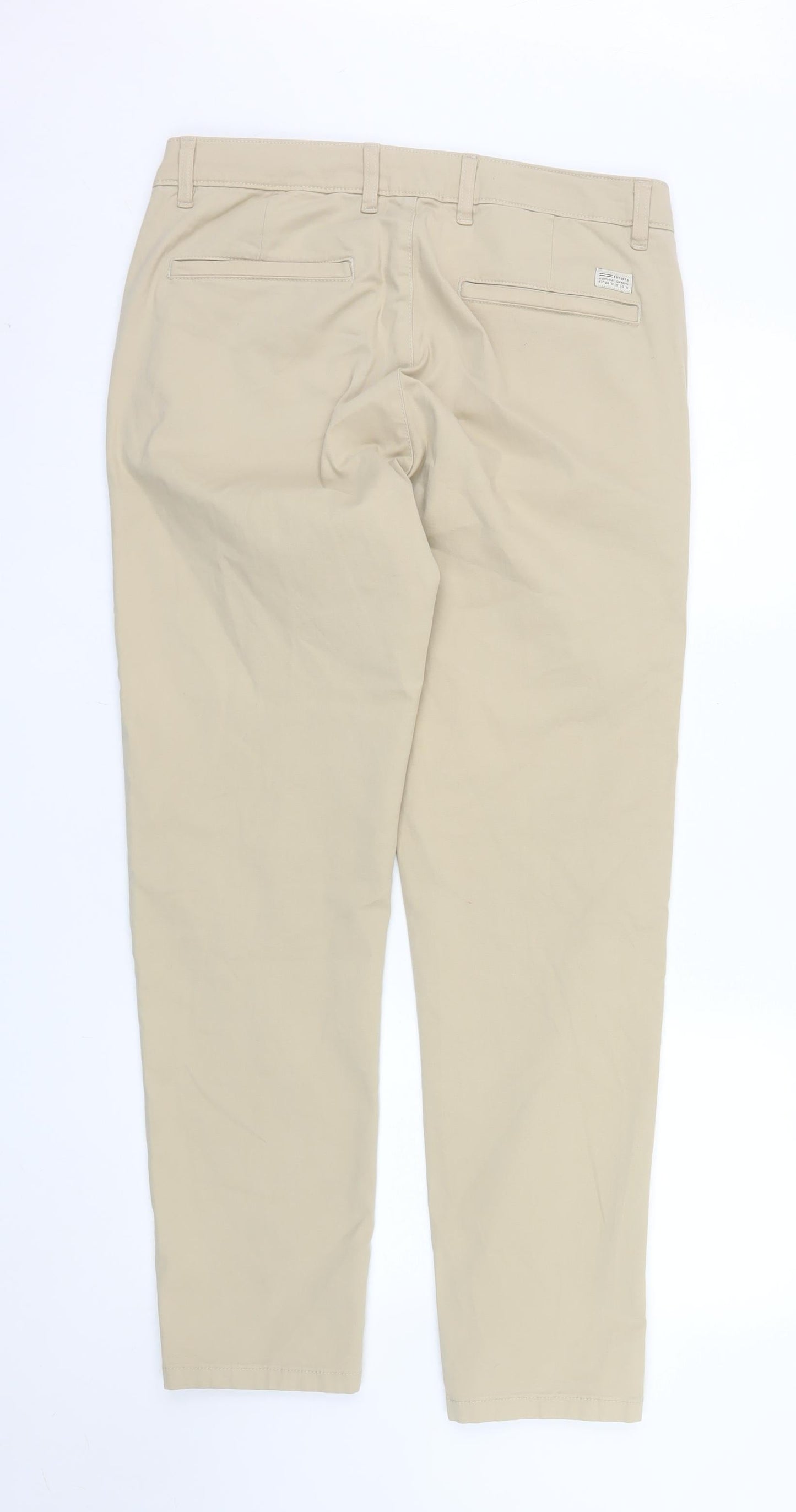 Zara Men's Beige Chino Trousers Slim Fit Size L 32in Waist