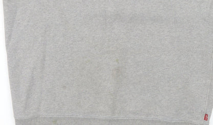 Levi's Mens Grey Logo Crew Neck Pullover Sweatshirt M