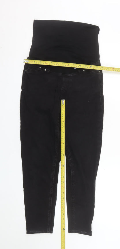 Savida Women’s Black Maternity Jeggings Size 12 Slim Fit Denim Jeans