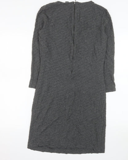 Mango Suit Women Grey XL Sheath Knit Knee Length Dress