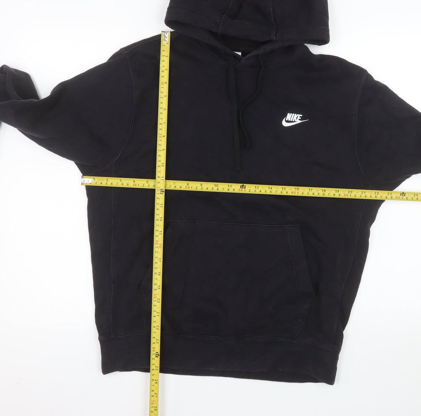 Nike Men's Black Pullover Hoodie M Regular Fit Cotton Fleece