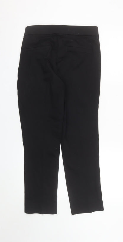 Savida Women's Black Size 14 Cropped Cotton Blend Trousers