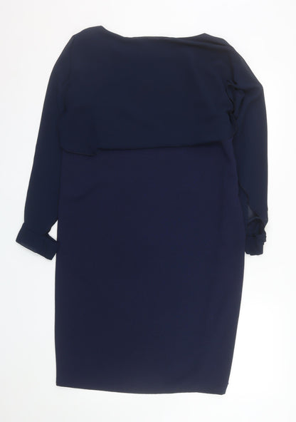 Pala D’Oro Women's Blue Sheath Knee Length Dress M