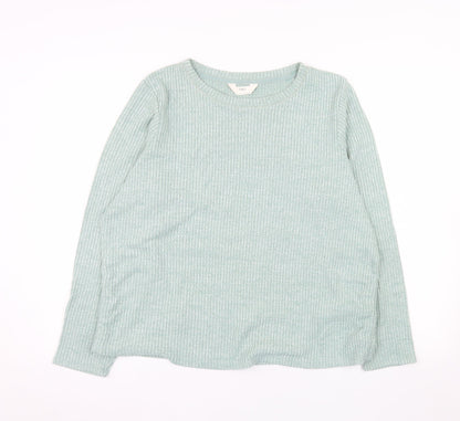 Marks and Spencer Women’s Green Knit Waffle Pullover Jumper L