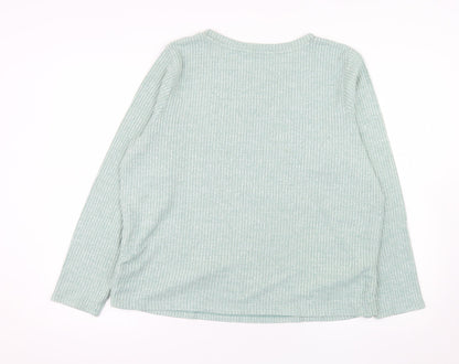 Marks and Spencer Women’s Green Knit Waffle Pullover Jumper L