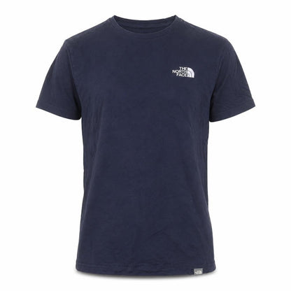 The North Face Men's Navy Blue Cotton Crew Neck T-Shirt Size S