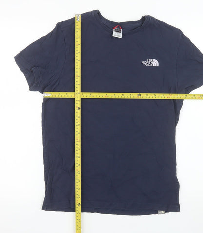 The North Face Men's Navy Blue Cotton Crew Neck T-Shirt Size S