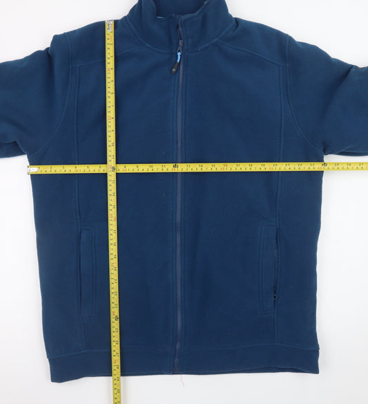 James Pringle Men's Blue Fleece Full Zip Golf Jacket Size L