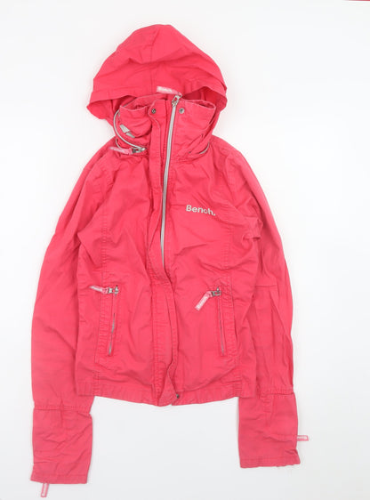 Bench Women’s Pink XS Hooded Windbreaker Jacket