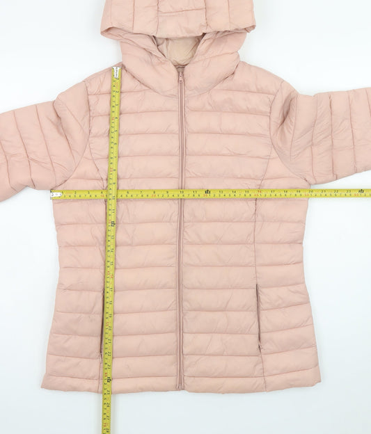 St. Bernard Women’s Pink Hooded Puffer Jacket Size 14 Medium