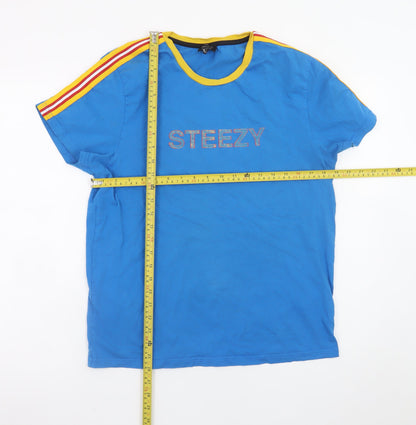 Brooklyn Supply Co. Men's Blue Retro STEEZY T-Shirt Size M