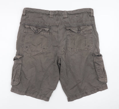 Onfire Men's Grey 34 Cargo Shorts Cotton Casual Summer