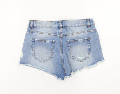 New Look Women's Blue Denim Hot Pants Shorts Size 8
