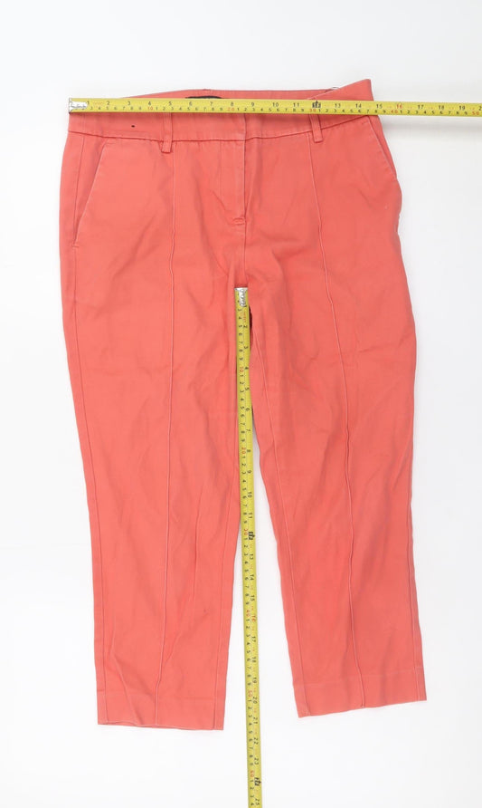 Next Petite Women's Orange Chino Shorts Size 10 Petite Cotton Stretch