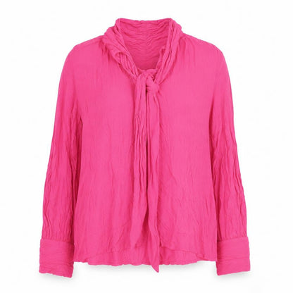 Gallery Womens Pink Long Sleeve Viscose Tunic Blouse Size 12