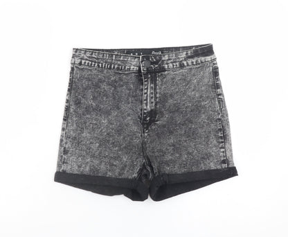 Denim Co Women’s Grey Acid Wash Cut-Off Denim Shorts Size 10
