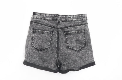 Denim Co Women’s Grey Acid Wash Cut-Off Denim Shorts Size 10