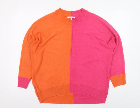 Next Petite Womens Multicoloured Crew Neck Pullover Jumper Size 12