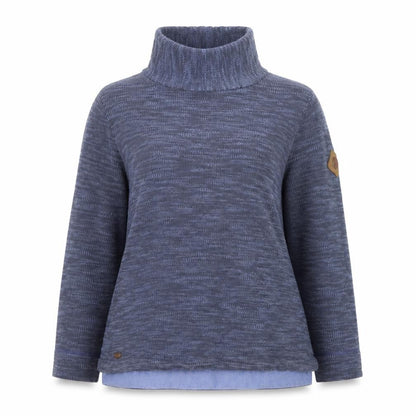 Regatta Women Blue Roll Neck Lightweight Pullover Jumper Size 14