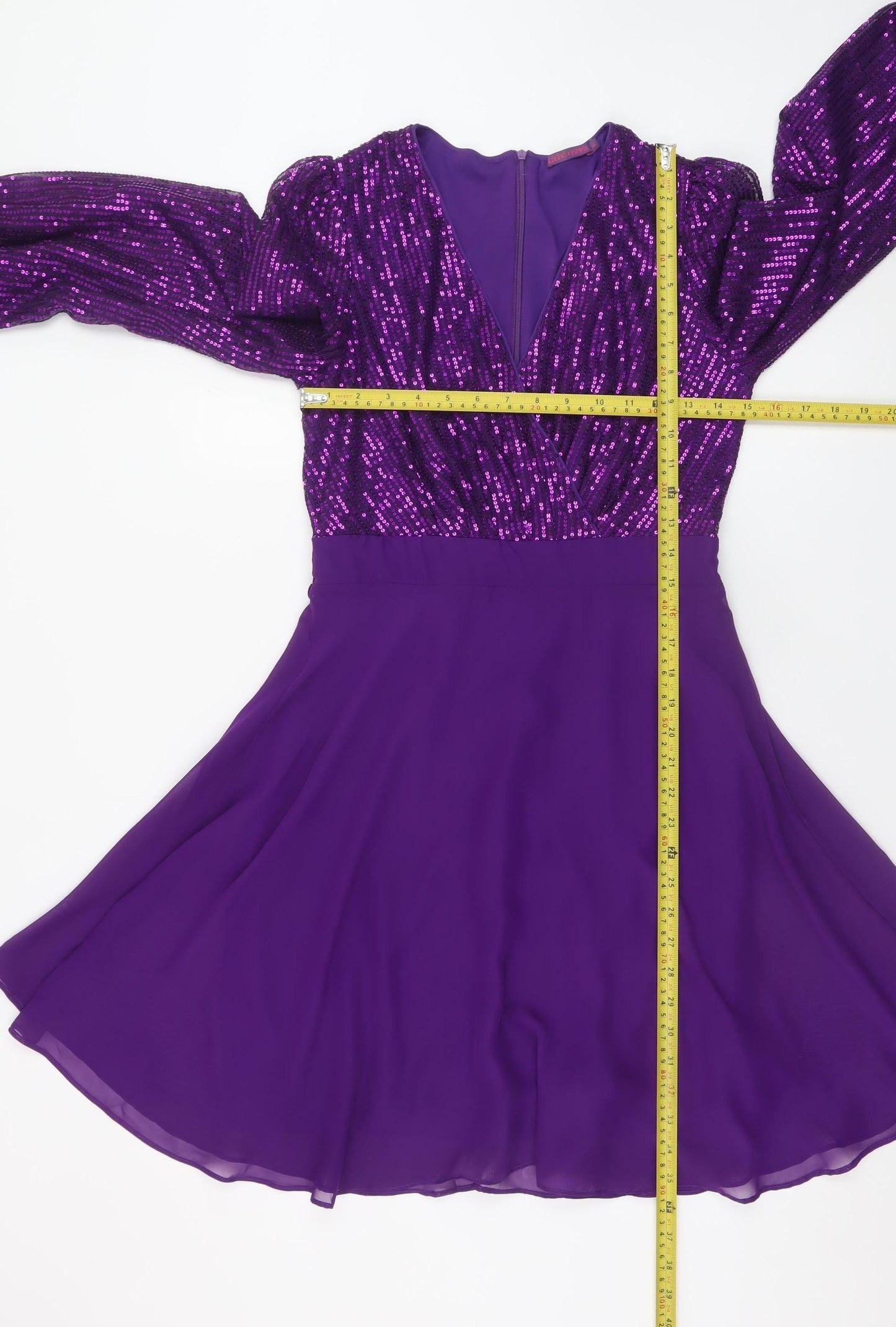 Kate & Pippa Women's Purple Sequin Fit & Flare Short Dress Size S