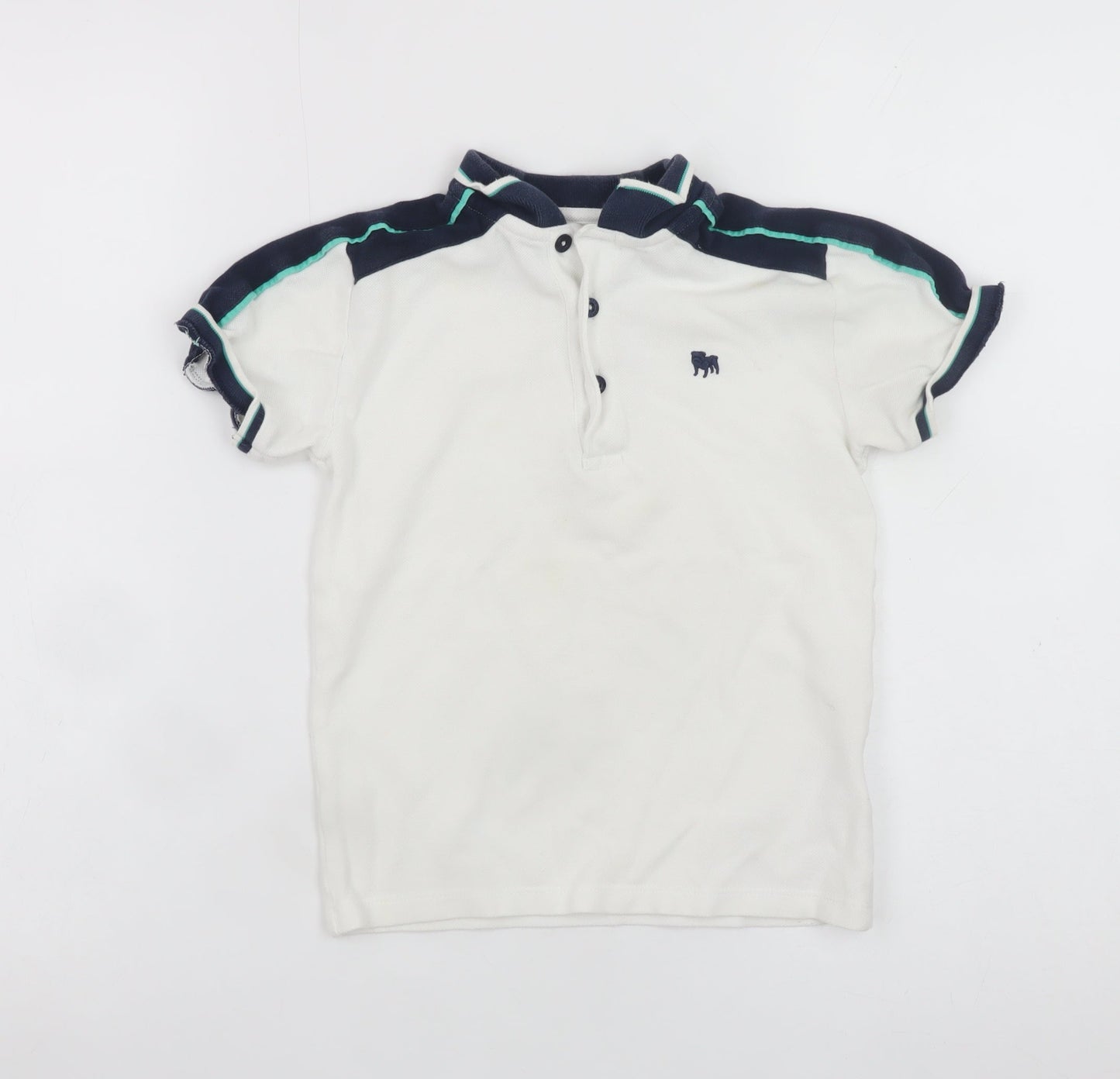 Jasper Conran Boys White Polo Shirt 6-7 Years Short Sleeve Casual Top