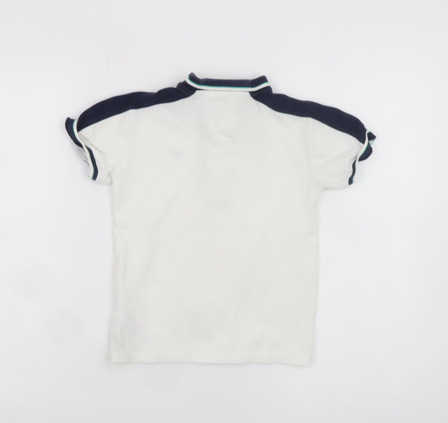 Jasper Conran Boys White Polo Shirt 6-7 Years Short Sleeve Casual Top