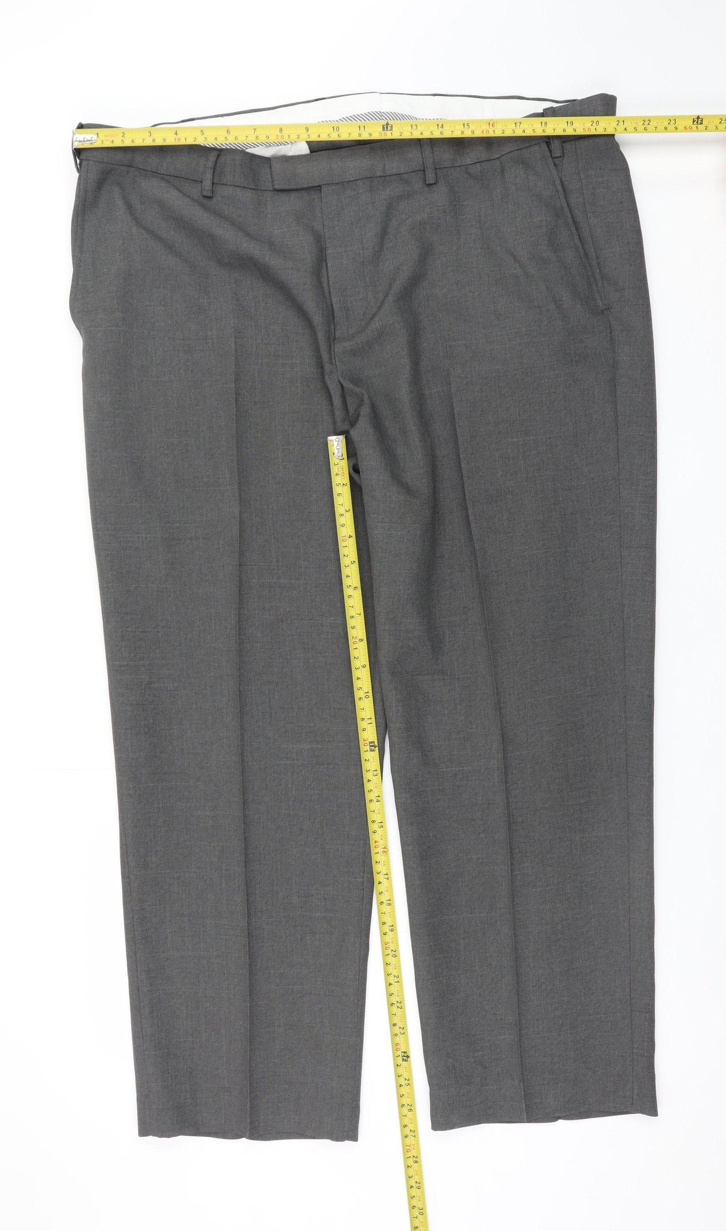 St Bernard for Dunnes Stores Mens Grey 44in Dress Trousers Classic Fit