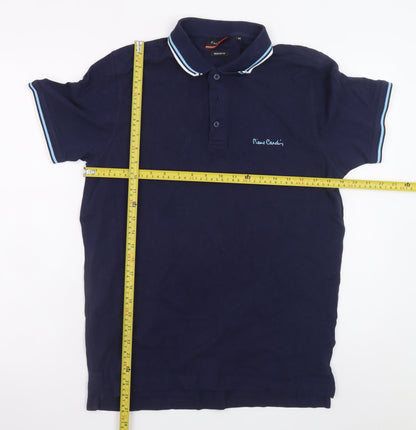Pierre Cardin Men's Blue Regular Fit Cotton Polo Shirt M