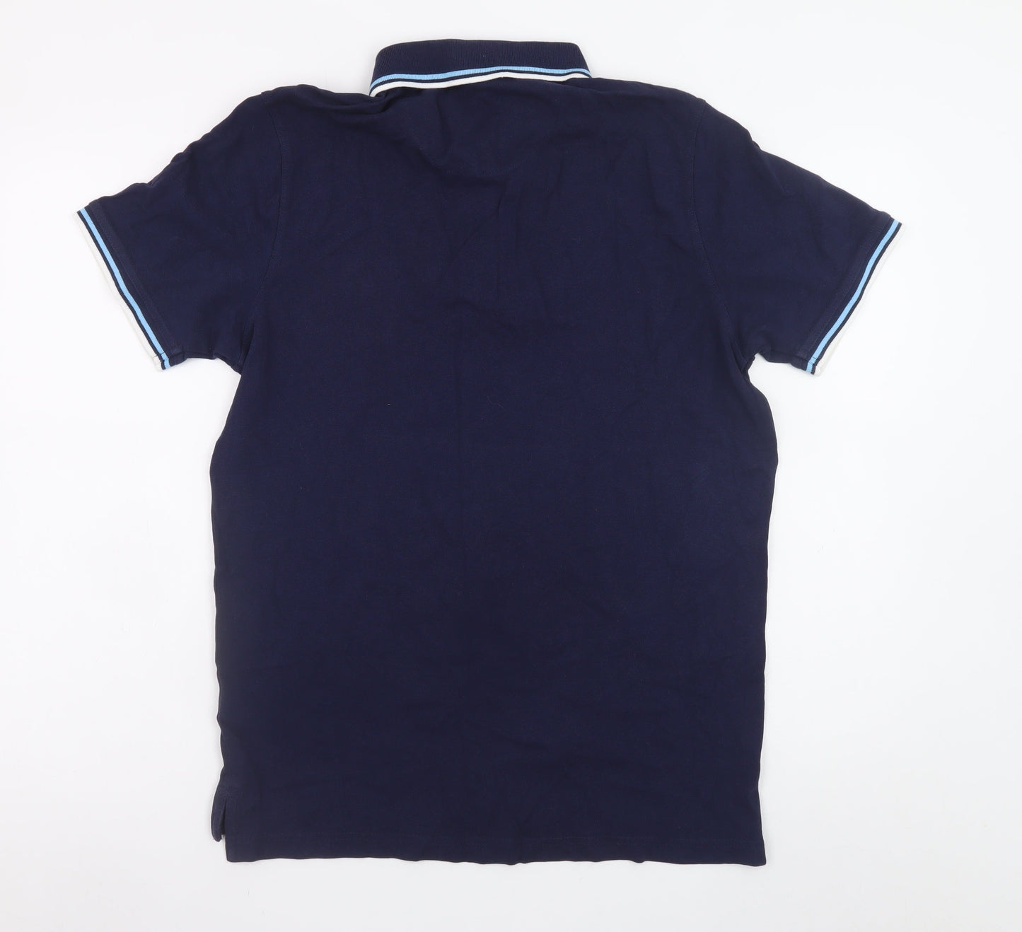 Pierre Cardin Men's Blue Regular Fit Cotton Polo Shirt M