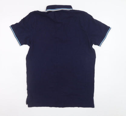 Pierre Cardin Men's Blue Regular Fit Cotton Polo Shirt M