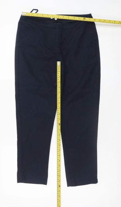 Kew 159 Women's Navy Blue UK 10 Slim Trousers Smart Casual