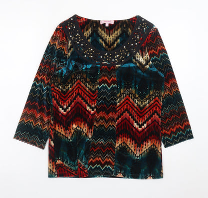 Marks and Spencer Per Una Multicoloured 3/4 Sleeve Tunic Blouse Size 12