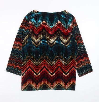 Marks and Spencer Per Una Multicoloured 3/4 Sleeve Tunic Blouse Size 12