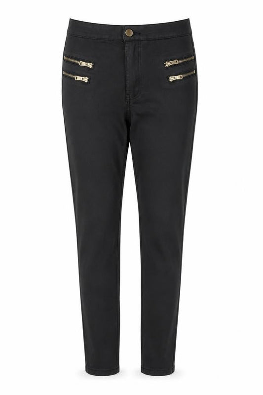 Quiz Women's Black Slim Fit Zip Jeggings Size 10
