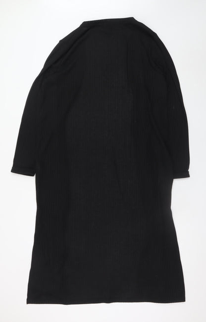 New Look Women Black Plus Size 24 Long Sleeve Shift Dress