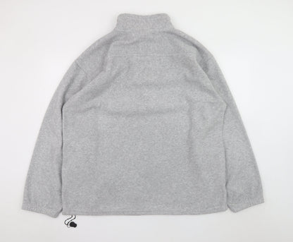 Lonsdale Men’s Grey Fleece 1/4 Zip Sweatshirt XL Regular Fit