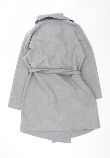 Boohoo Women’s Grey Belted Trench Coat Size 24 Plus