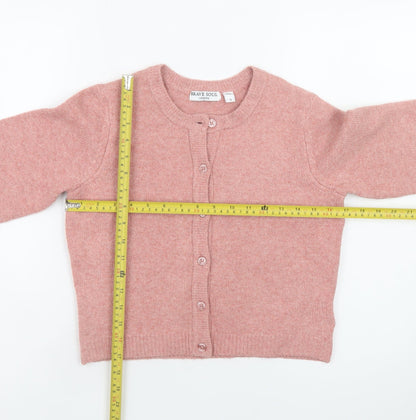Brave Soul Women's Pink Crew Neck Button Cardigan Size S