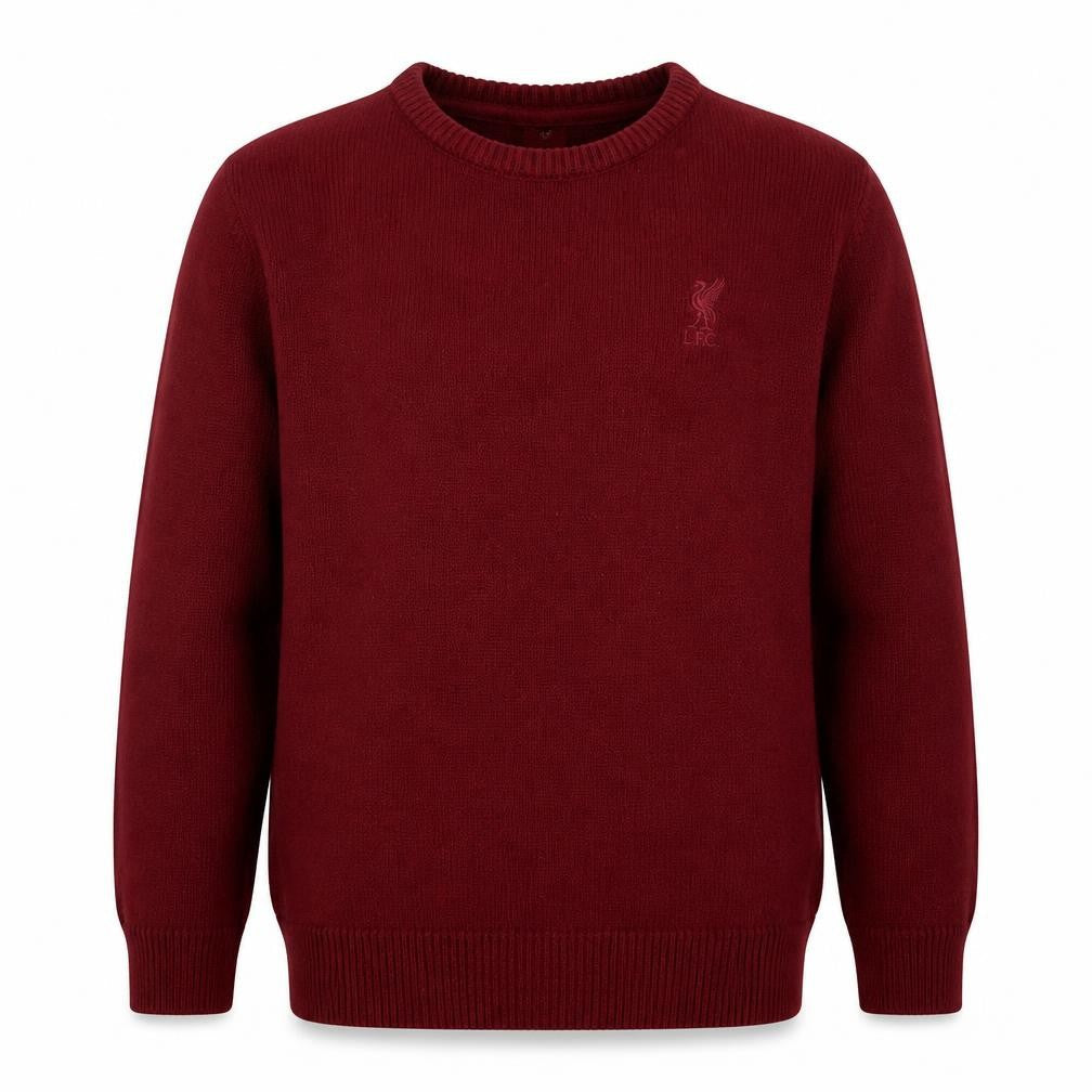 LFC Mens Red Crew Neck Acrylic Pullover Jumper Size L