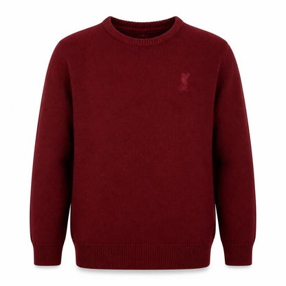 LFC Mens Red Crew Neck Acrylic Pullover Jumper Size L
