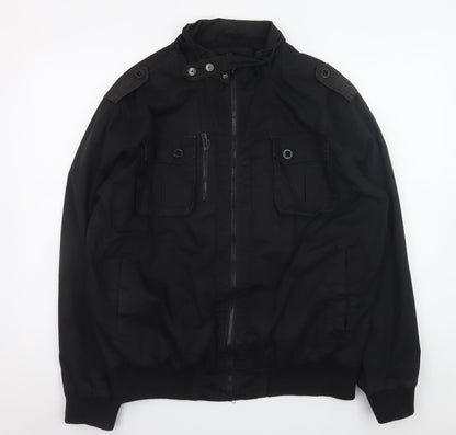 Burton Mens Black XL Military Style Cotton Jacket