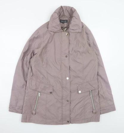 Harvey & Jones Women’s Purple Mid-Length Water Resistant Jacket UK 14