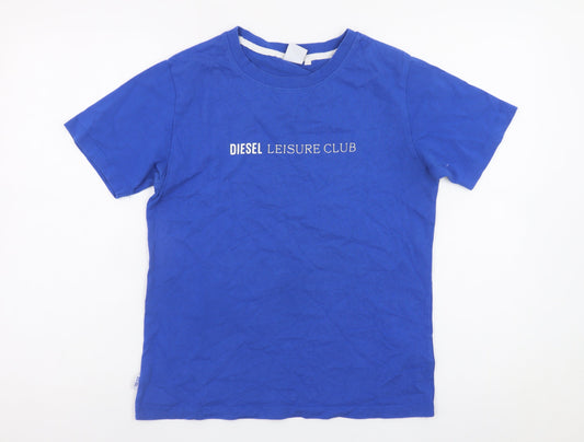 Diesel Men's Blue XS Leisure Club Cotton Crew Neck T-Shirt