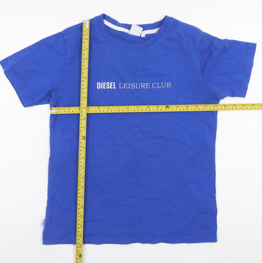 Diesel Men's Blue XS Leisure Club Cotton Crew Neck T-Shirt