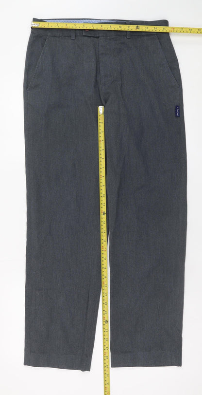 Hunter Men Grey Regular Fit Chino Trousers 32x32