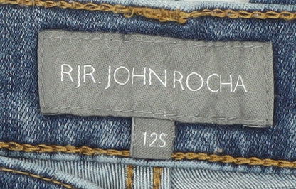 RJR John Rocha Women's Blue Straight Leg Jeans Size 12 Regular