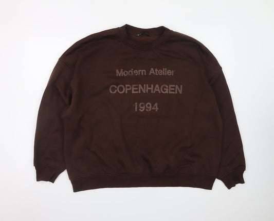 Dunnes Stores Women’s Brown Pullover Sweatshirt XL Relaxed Fit Copenhagen 1994