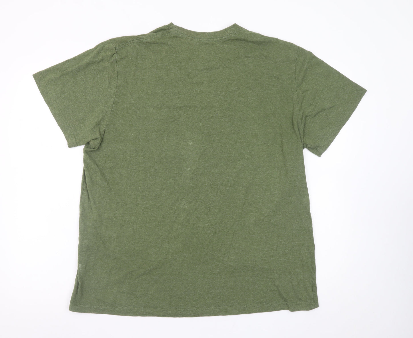 Old Navy Men’s Green XL Beer Run Graphic T-Shirt Short Sleeve Crew Neck